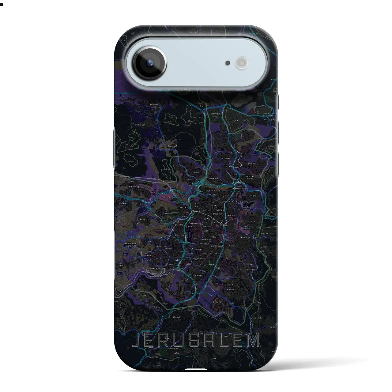 【エルサレム(イスラエル)】地図柄iPhoneケース(バックカバータイプ)