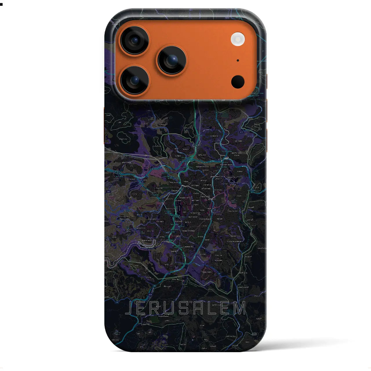 【エルサレム(イスラエル)】地図柄iPhoneケース(バックカバータイプ)