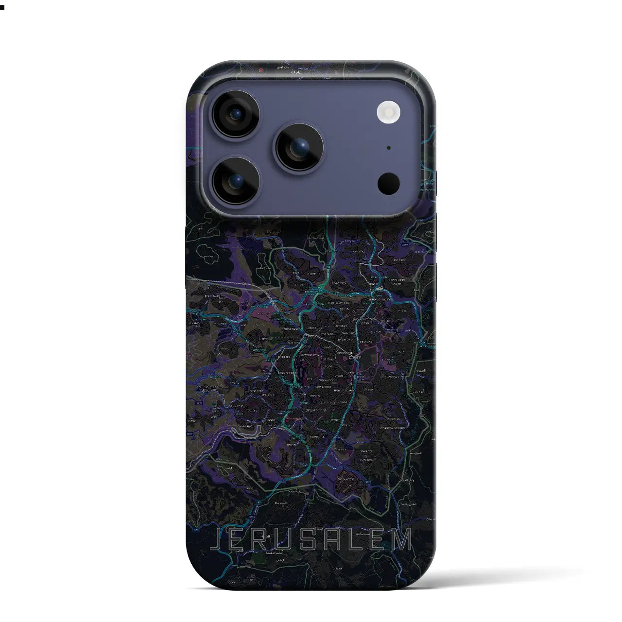 【エルサレム(イスラエル)】地図柄iPhoneケース(バックカバータイプ)