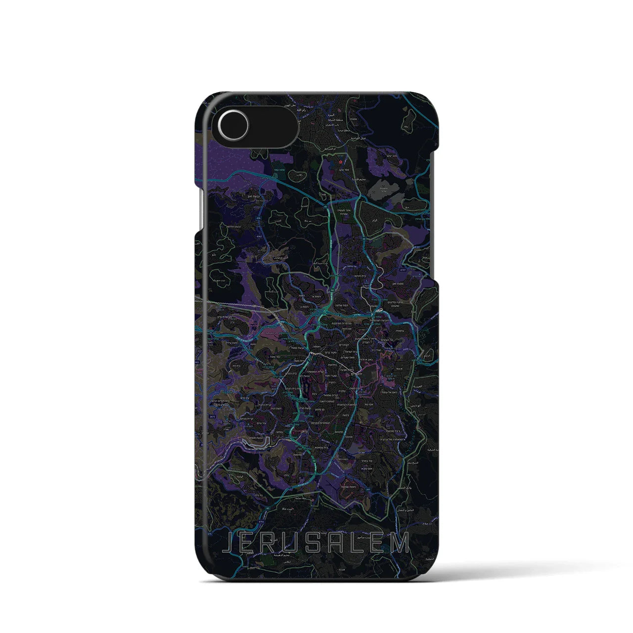 【エルサレム(イスラエル)】地図柄iPhoneケース(バックカバータイプ)