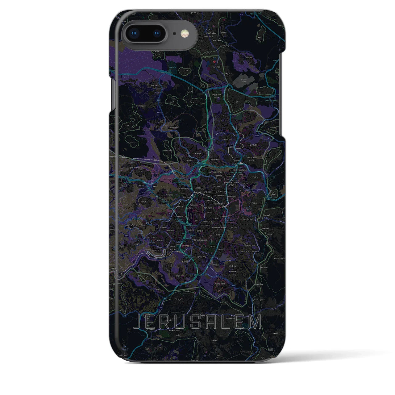 【エルサレム(イスラエル)】地図柄iPhoneケース(バックカバータイプ)