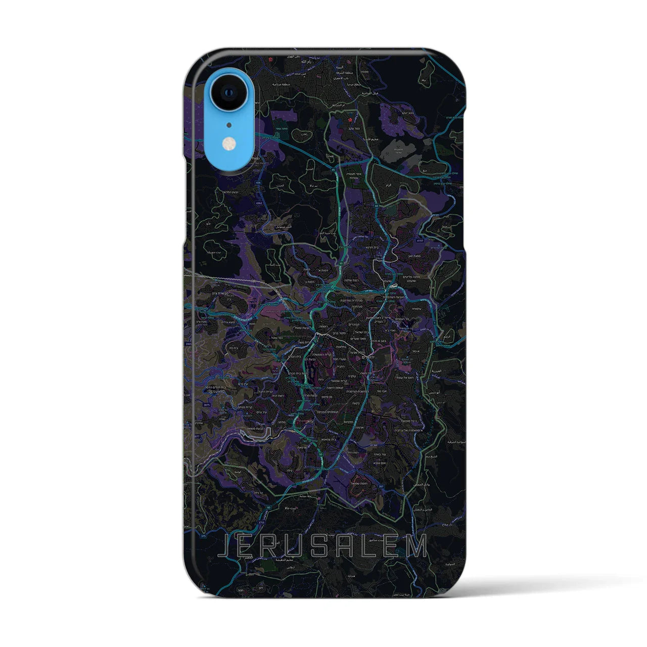 【エルサレム(イスラエル)】地図柄iPhoneケース(バックカバータイプ)