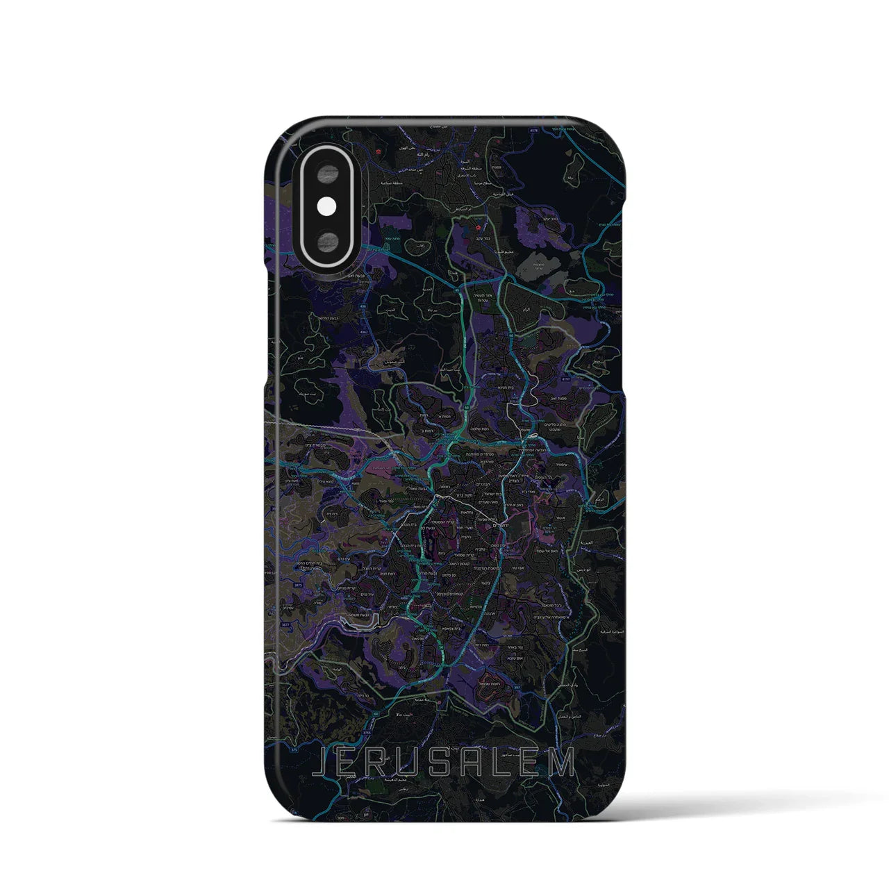 【エルサレム(イスラエル)】地図柄iPhoneケース(バックカバータイプ)
