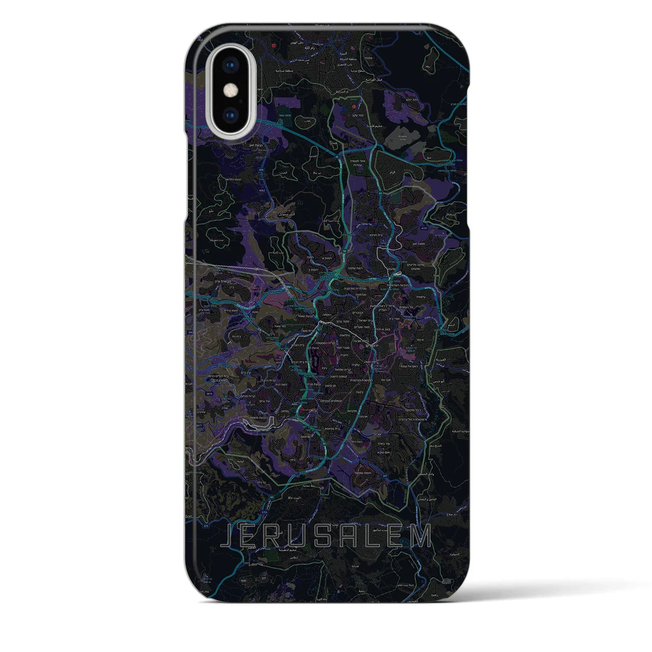 【エルサレム(イスラエル)】地図柄iPhoneケース(バックカバータイプ)