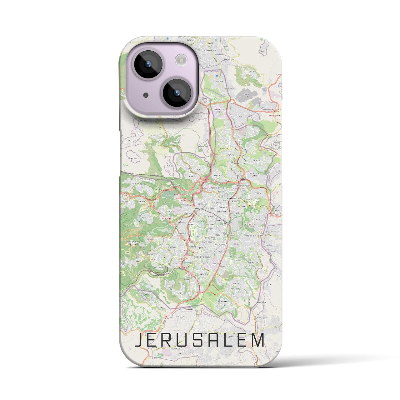 【エルサレム(イスラエル)】地図柄iPhoneケース(バックカバータイプ)