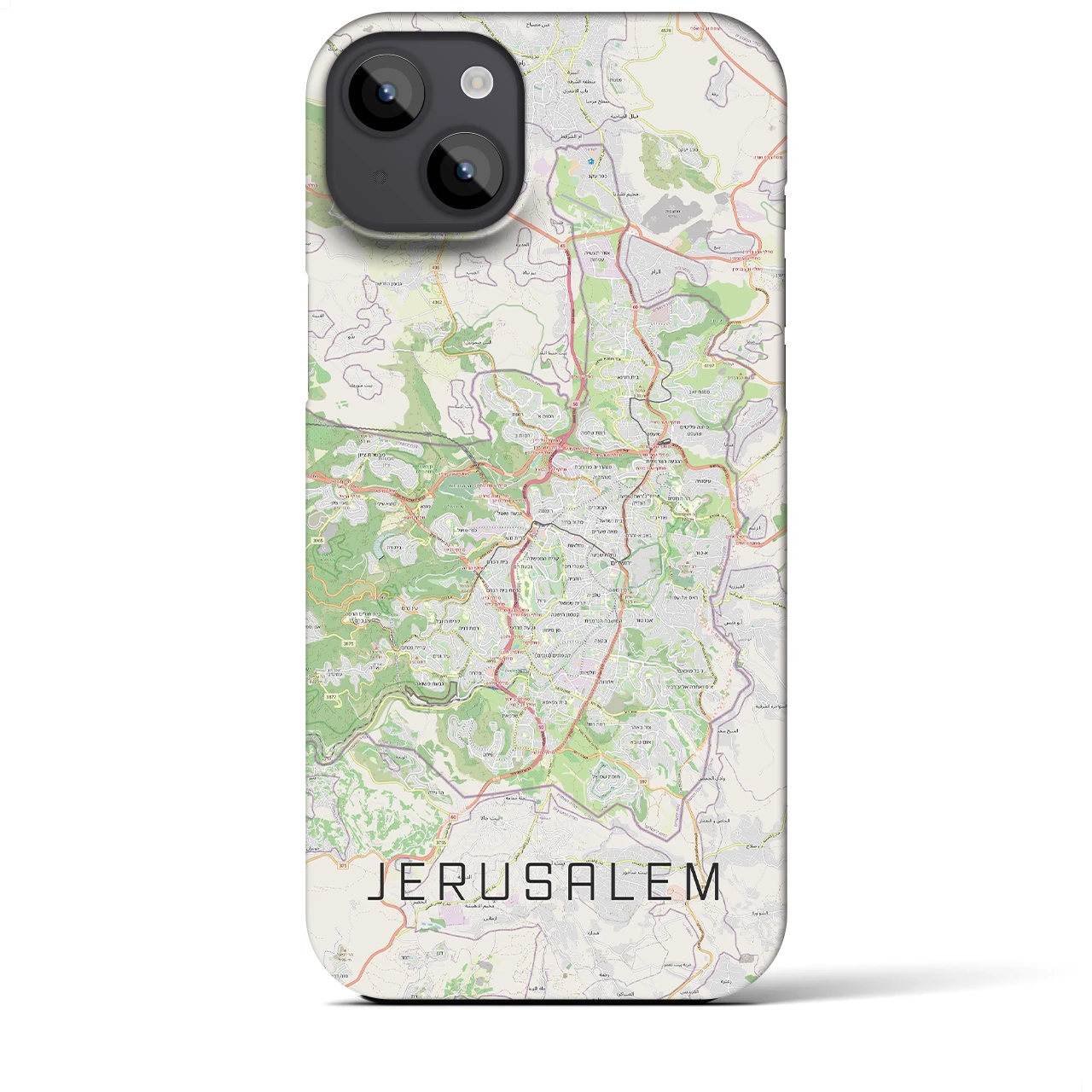 【エルサレム(イスラエル)】地図柄iPhoneケース(バックカバータイプ)