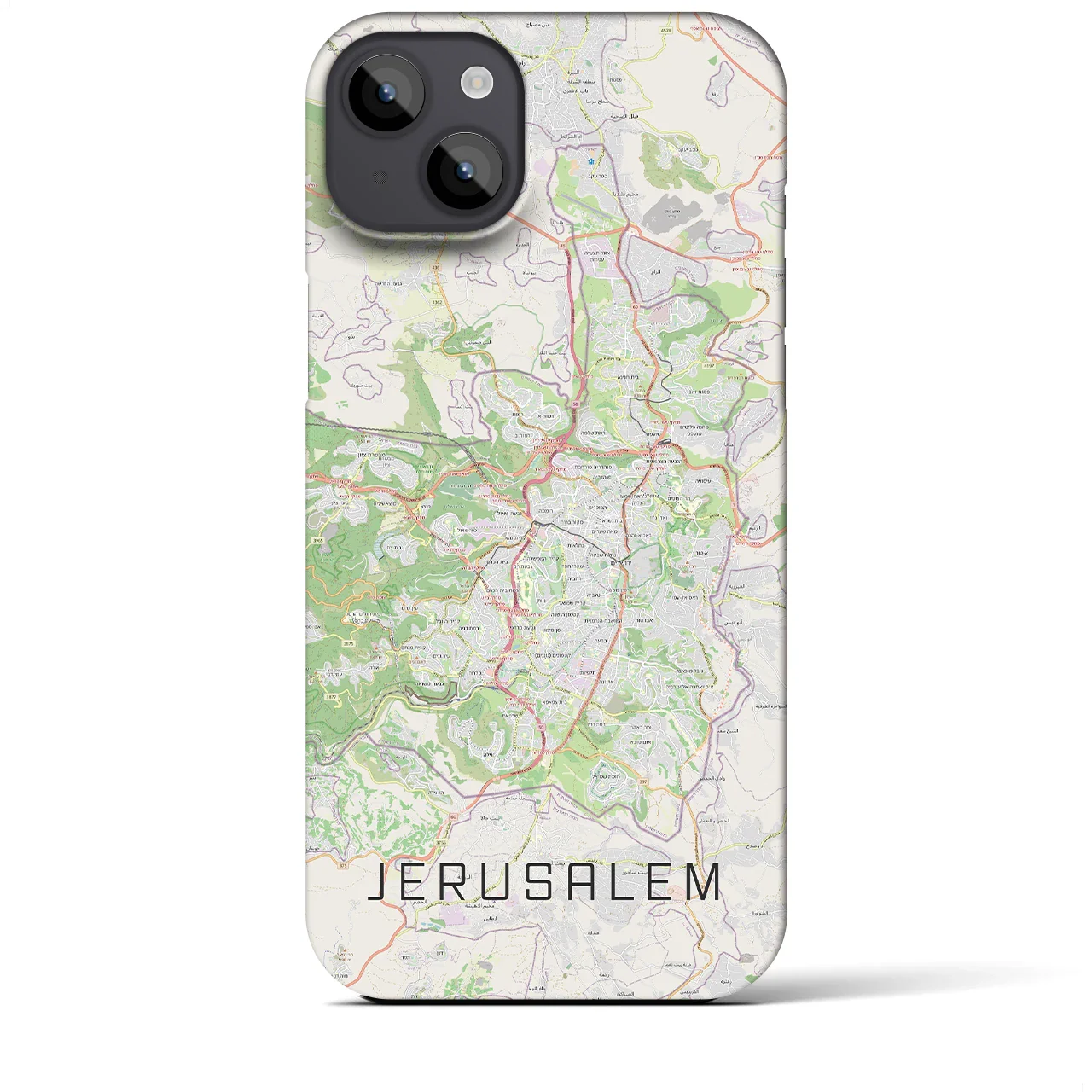 【エルサレム(イスラエル)】地図柄iPhoneケース(バックカバータイプ)
