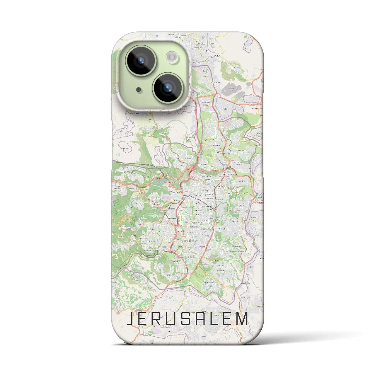 【エルサレム(イスラエル)】地図柄iPhoneケース(バックカバータイプ)
