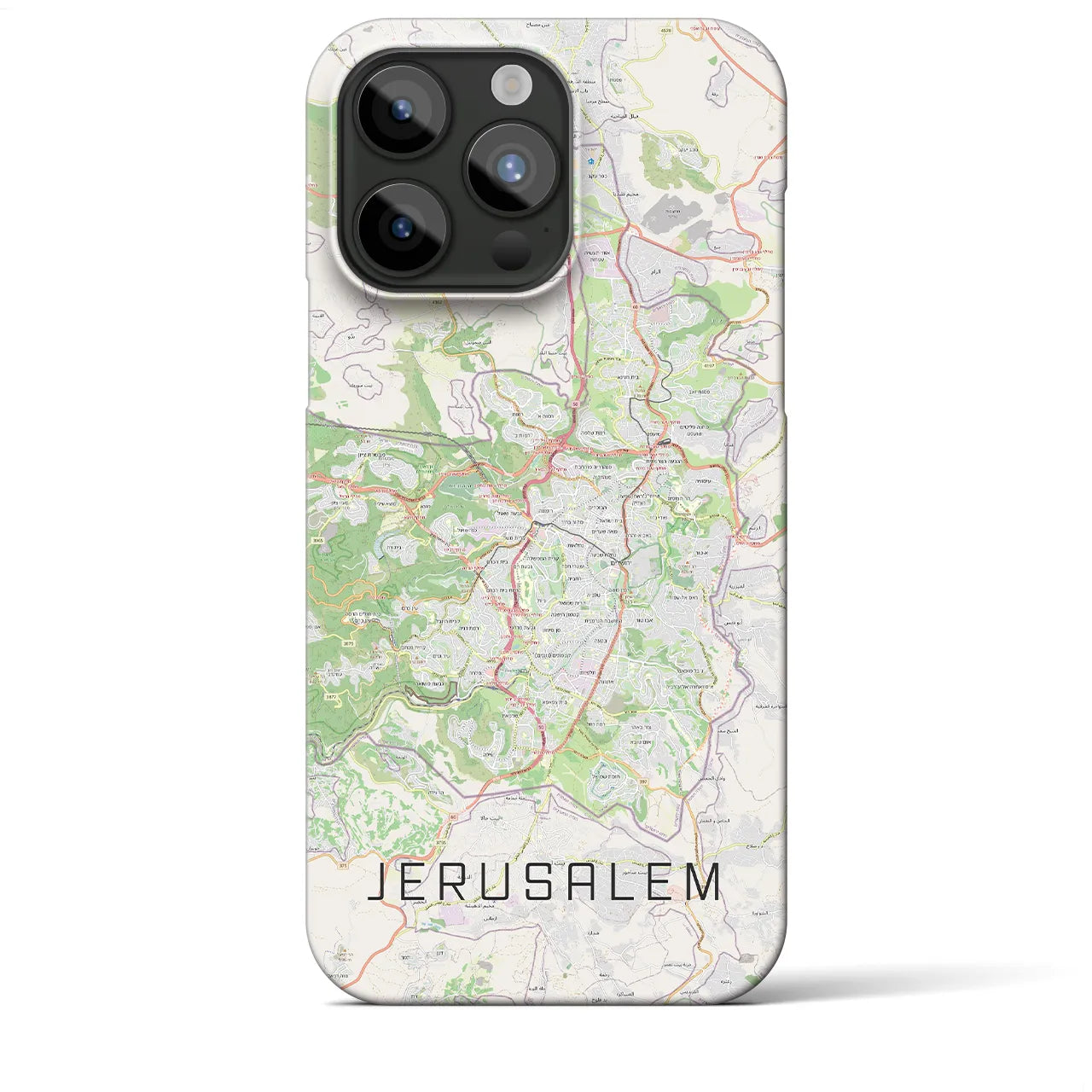 【エルサレム(イスラエル)】地図柄iPhoneケース(バックカバータイプ)