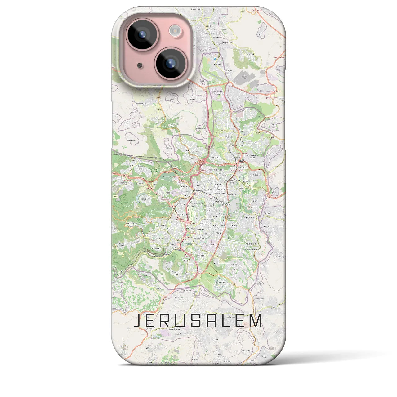 【エルサレム(イスラエル)】地図柄iPhoneケース(バックカバータイプ)