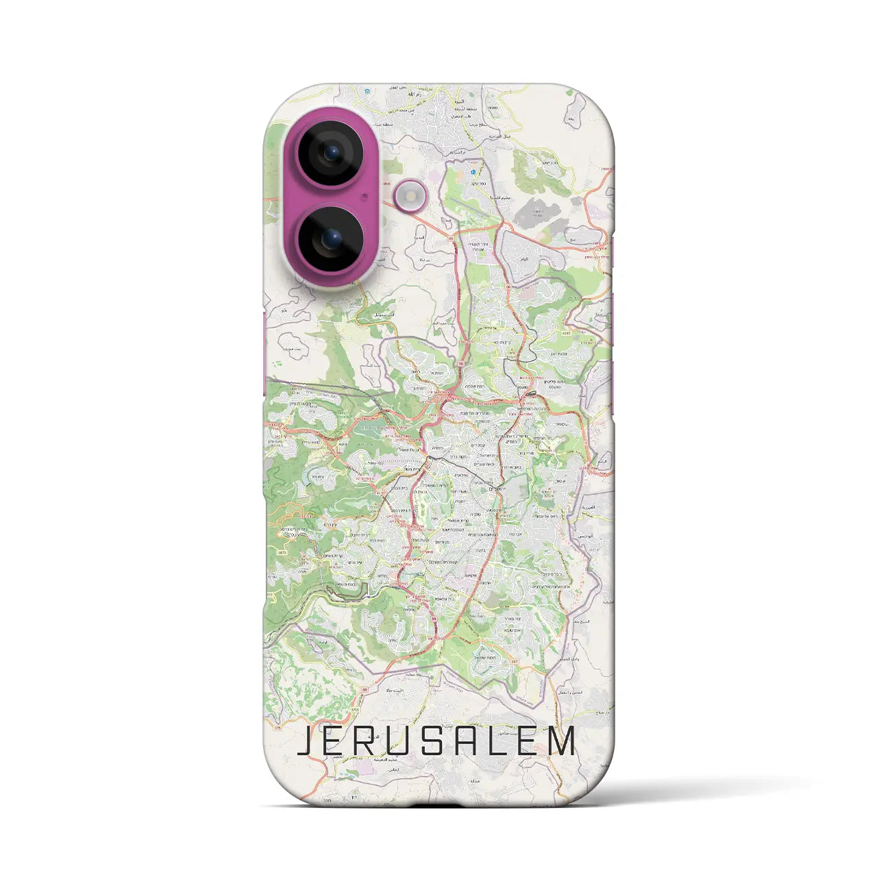 【エルサレム(イスラエル)】地図柄iPhoneケース(バックカバータイプ)