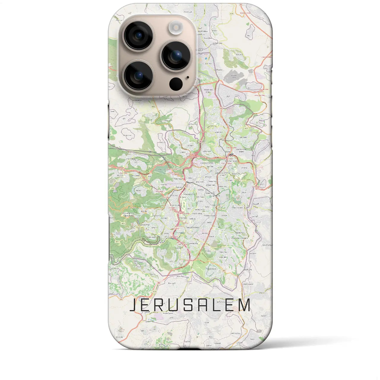 【エルサレム(イスラエル)】地図柄iPhoneケース(バックカバータイプ)