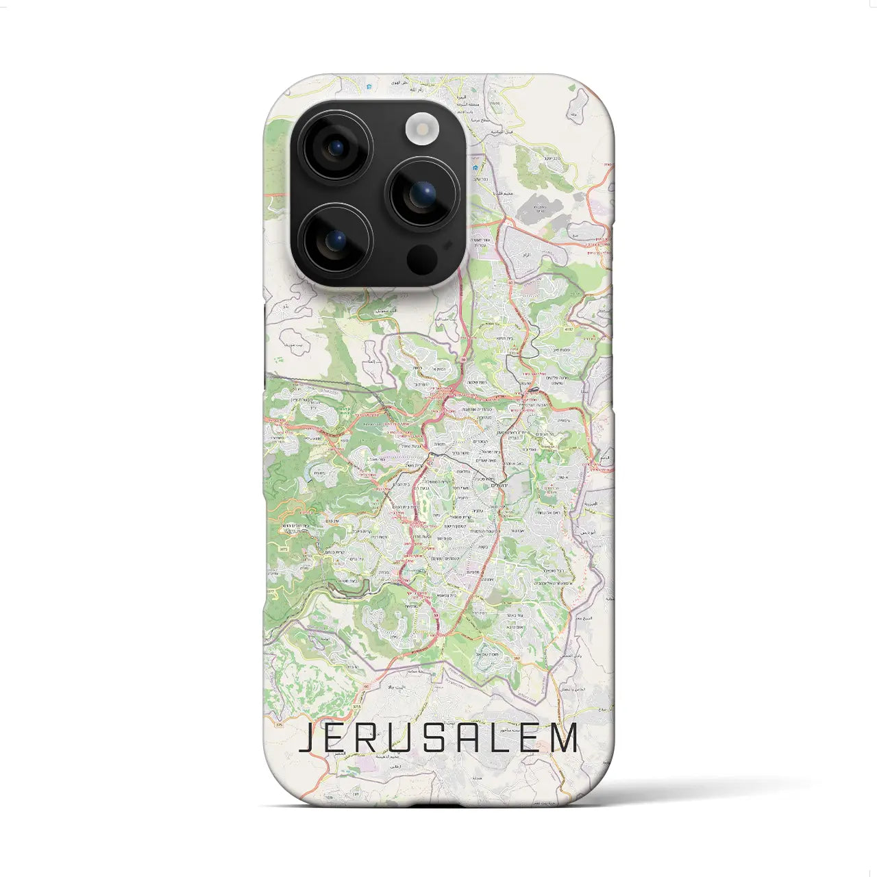 【エルサレム(イスラエル)】地図柄iPhoneケース(バックカバータイプ)