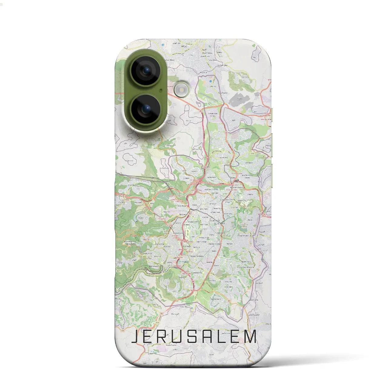 【エルサレム(イスラエル)】地図柄iPhoneケース(バックカバータイプ)