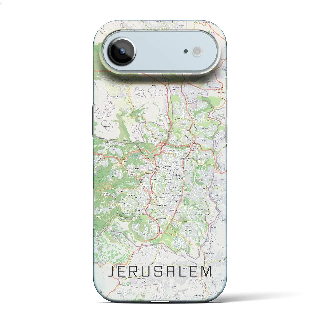 【エルサレム(イスラエル)】地図柄iPhoneケース(バックカバータイプ)
