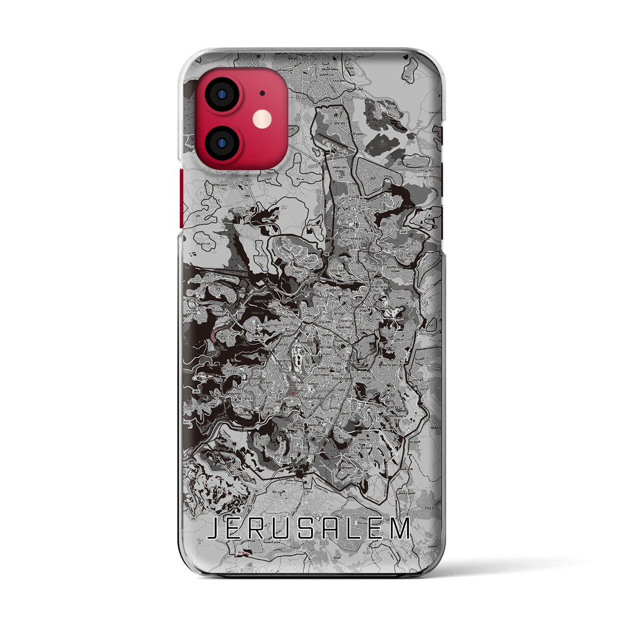 【エルサレム(イスラエル)】地図柄iPhoneケース(クリアタイプ)