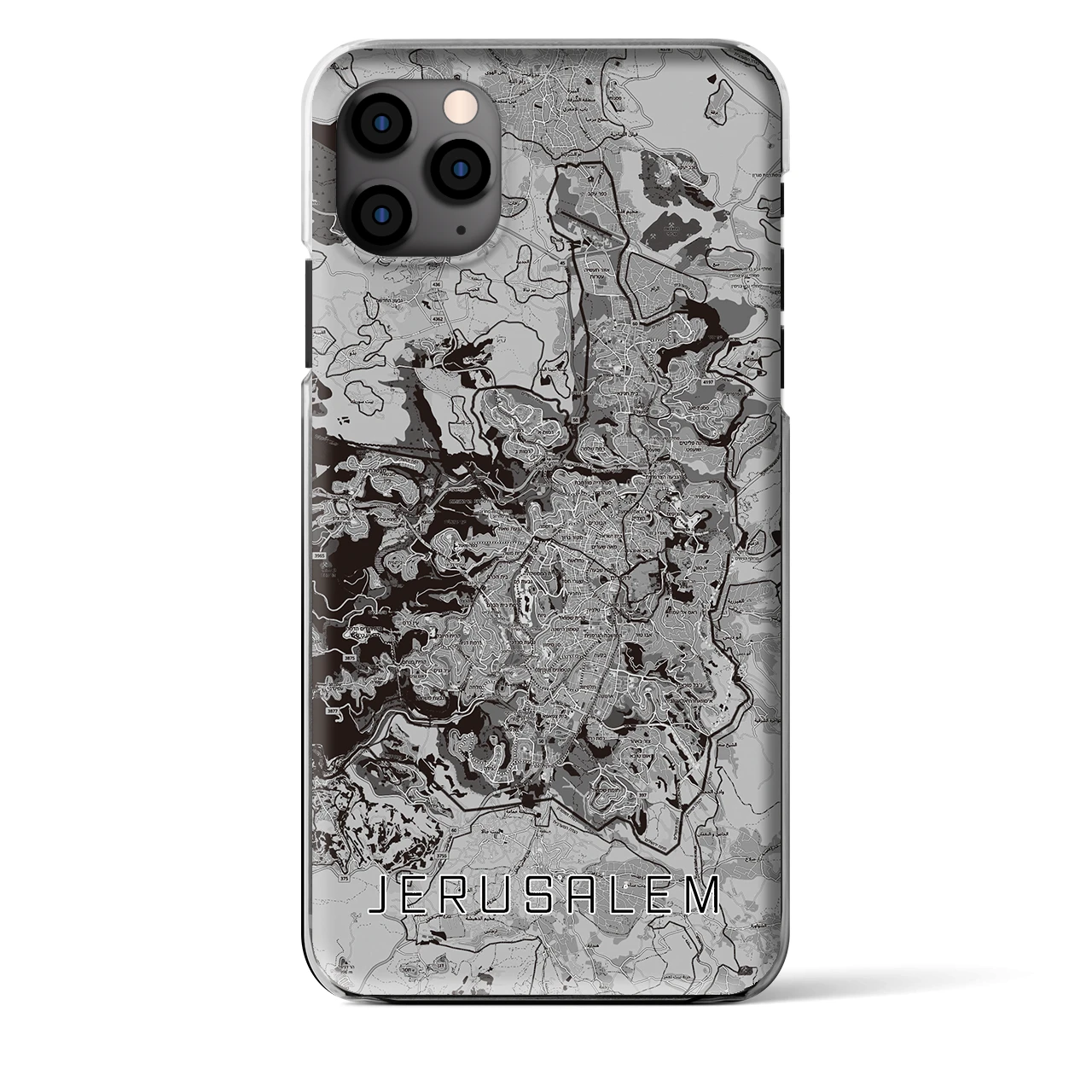 【エルサレム(イスラエル)】地図柄iPhoneケース(クリアタイプ)