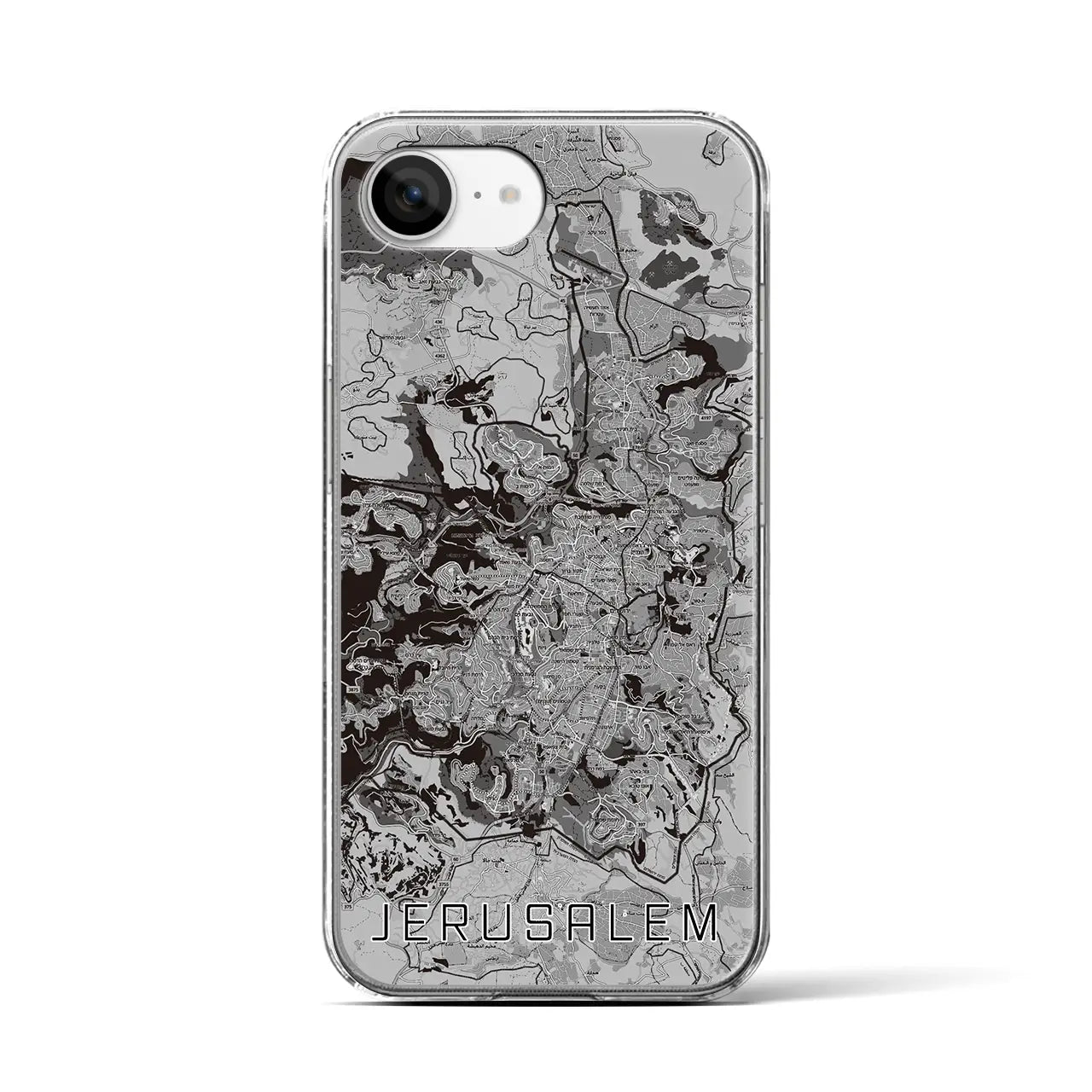 【エルサレム(イスラエル)】地図柄iPhoneケース(クリアタイプ)