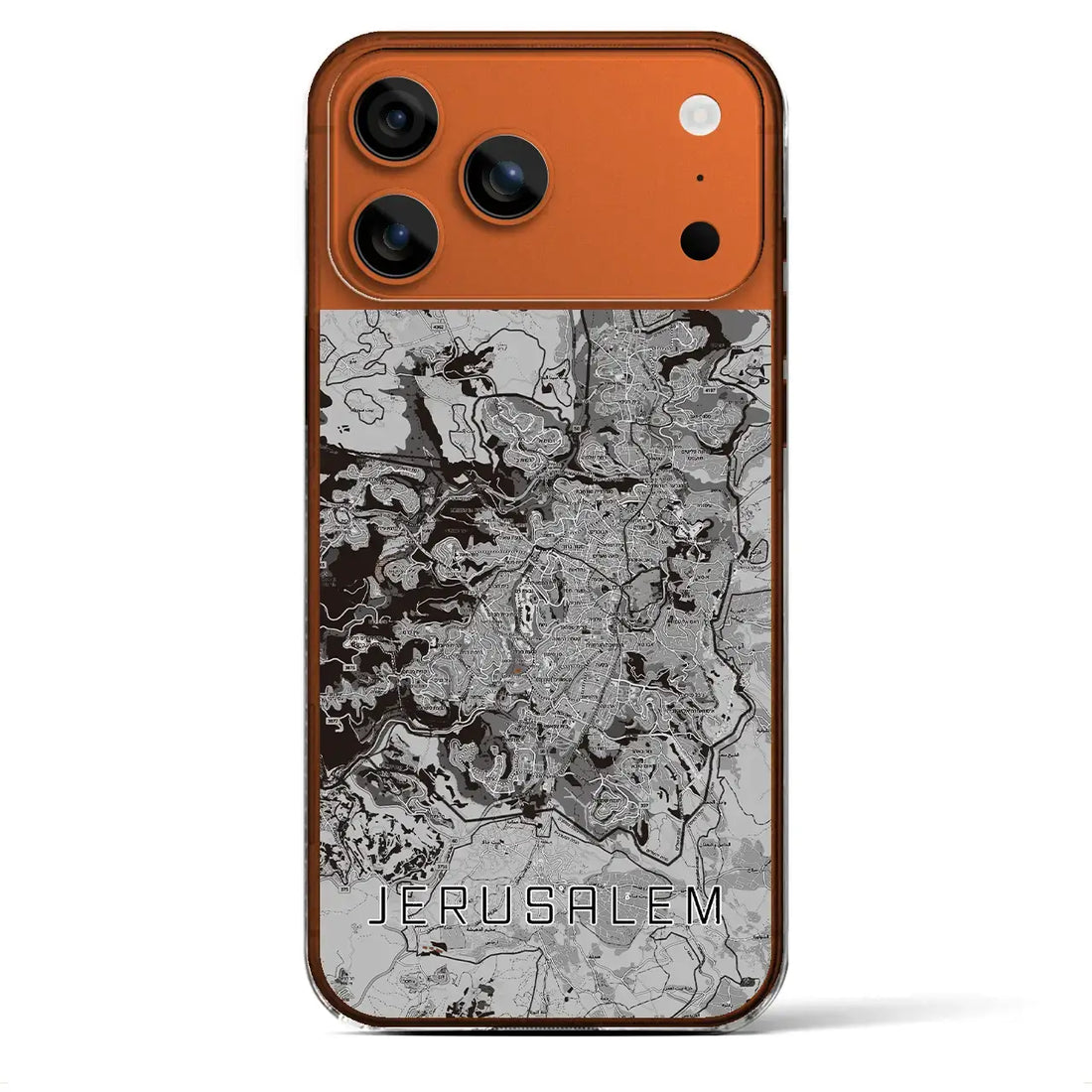 【エルサレム(イスラエル)】地図柄iPhoneケース(クリアタイプ)