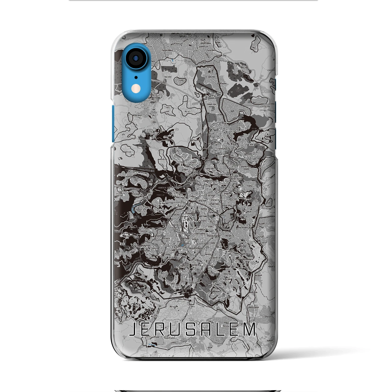 【エルサレム(イスラエル)】地図柄iPhoneケース(クリアタイプ)