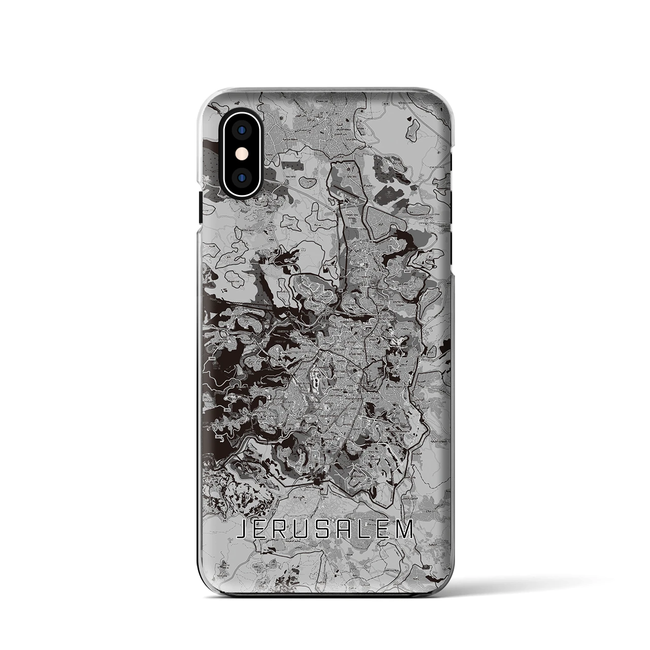 【エルサレム(イスラエル)】地図柄iPhoneケース(クリアタイプ)