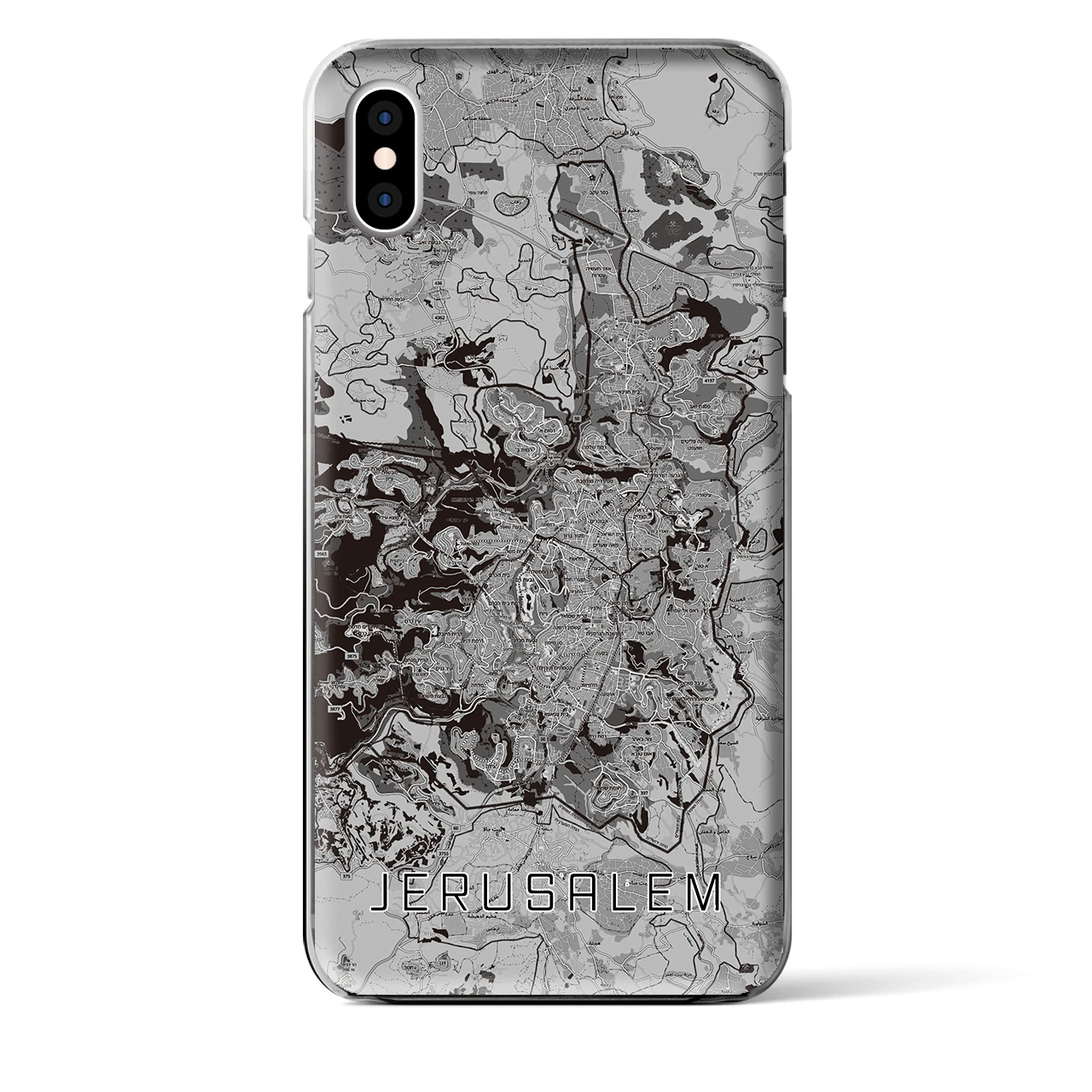 【エルサレム(イスラエル)】地図柄iPhoneケース(クリアタイプ)
