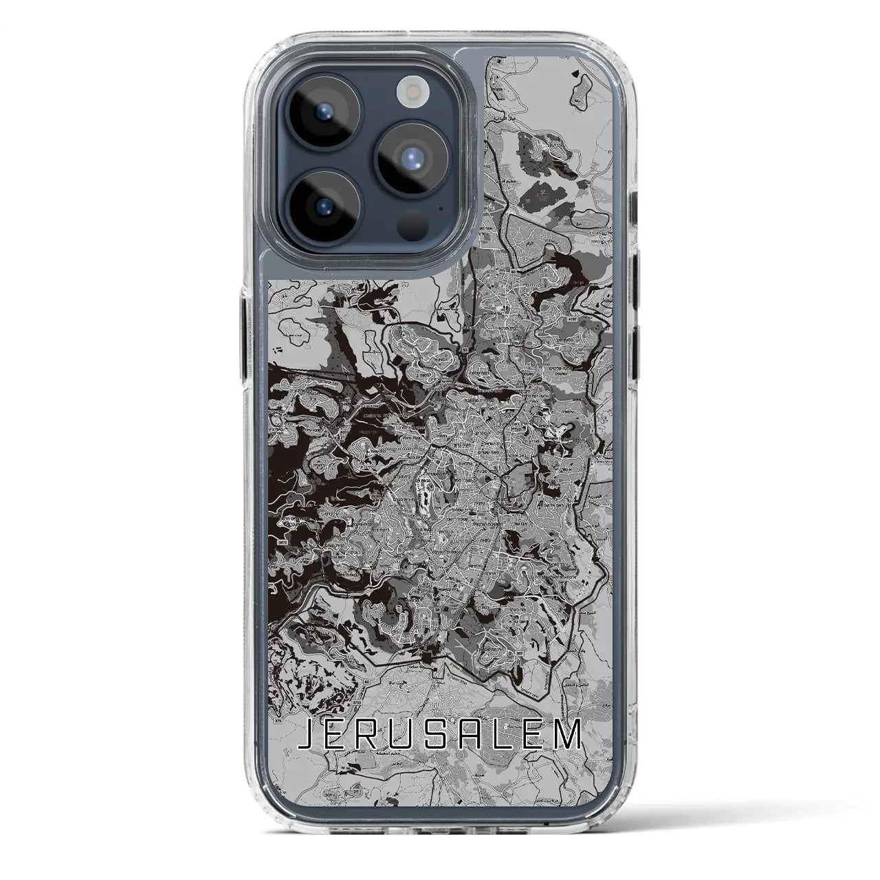 【エルサレム(イスラエル)】地図柄iPhoneケース(MagSafeタイプ)