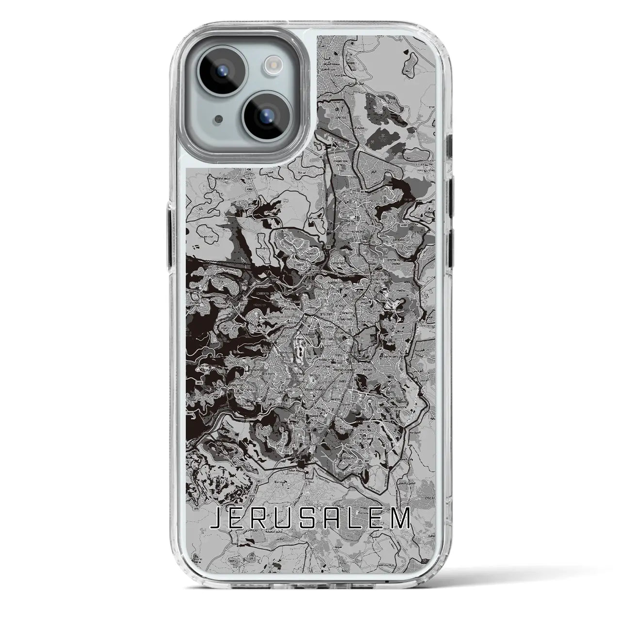 【エルサレム(イスラエル)】地図柄iPhoneケース(MagSafeタイプ)