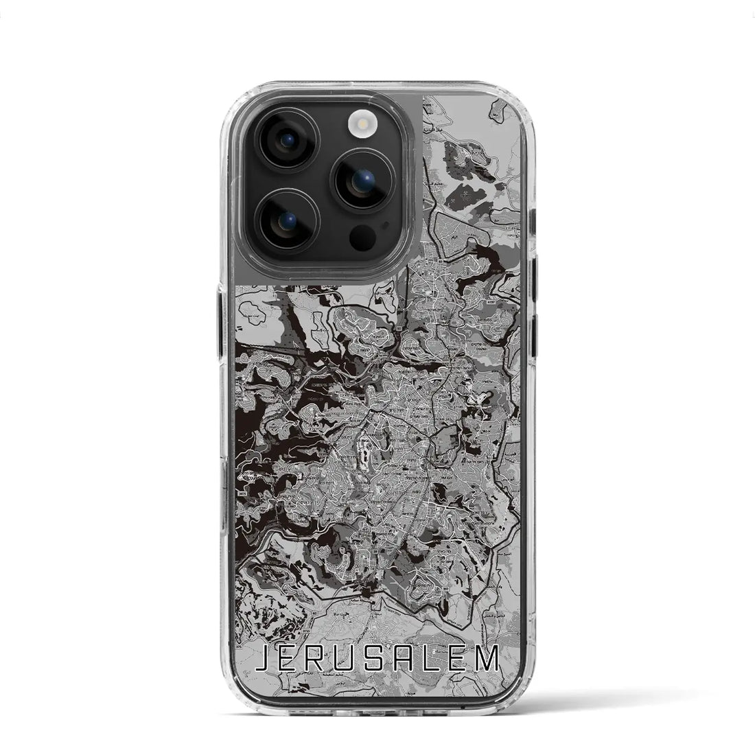 【エルサレム(イスラエル)】地図柄iPhoneケース(MagSafeタイプ)