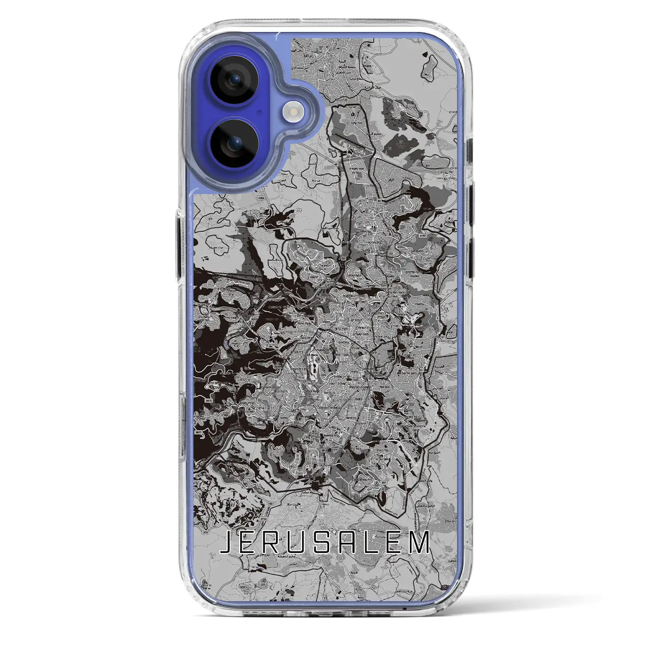 【エルサレム(イスラエル)】地図柄iPhoneケース(MagSafeタイプ)