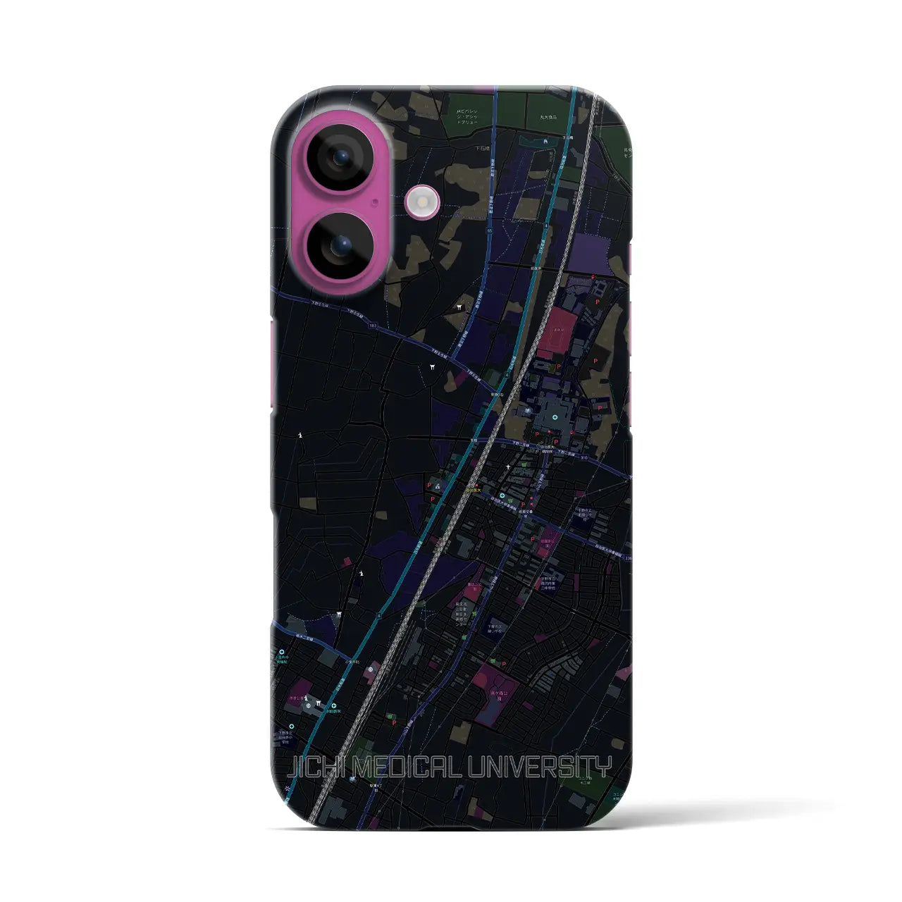 【自治医大(栃木県)】地図柄iPhoneケース(バックカバータイプ)