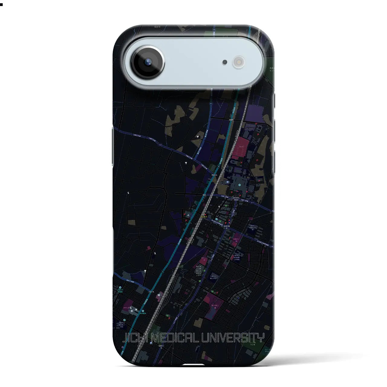 【自治医大(栃木県)】地図柄iPhoneケース(バックカバータイプ)