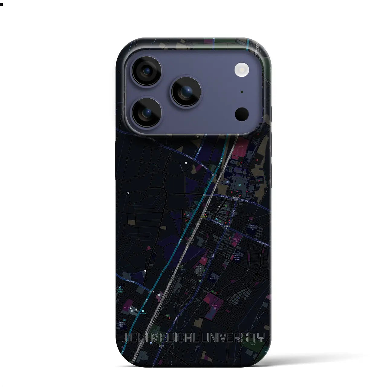 【自治医大(栃木県)】地図柄iPhoneケース(バックカバータイプ)