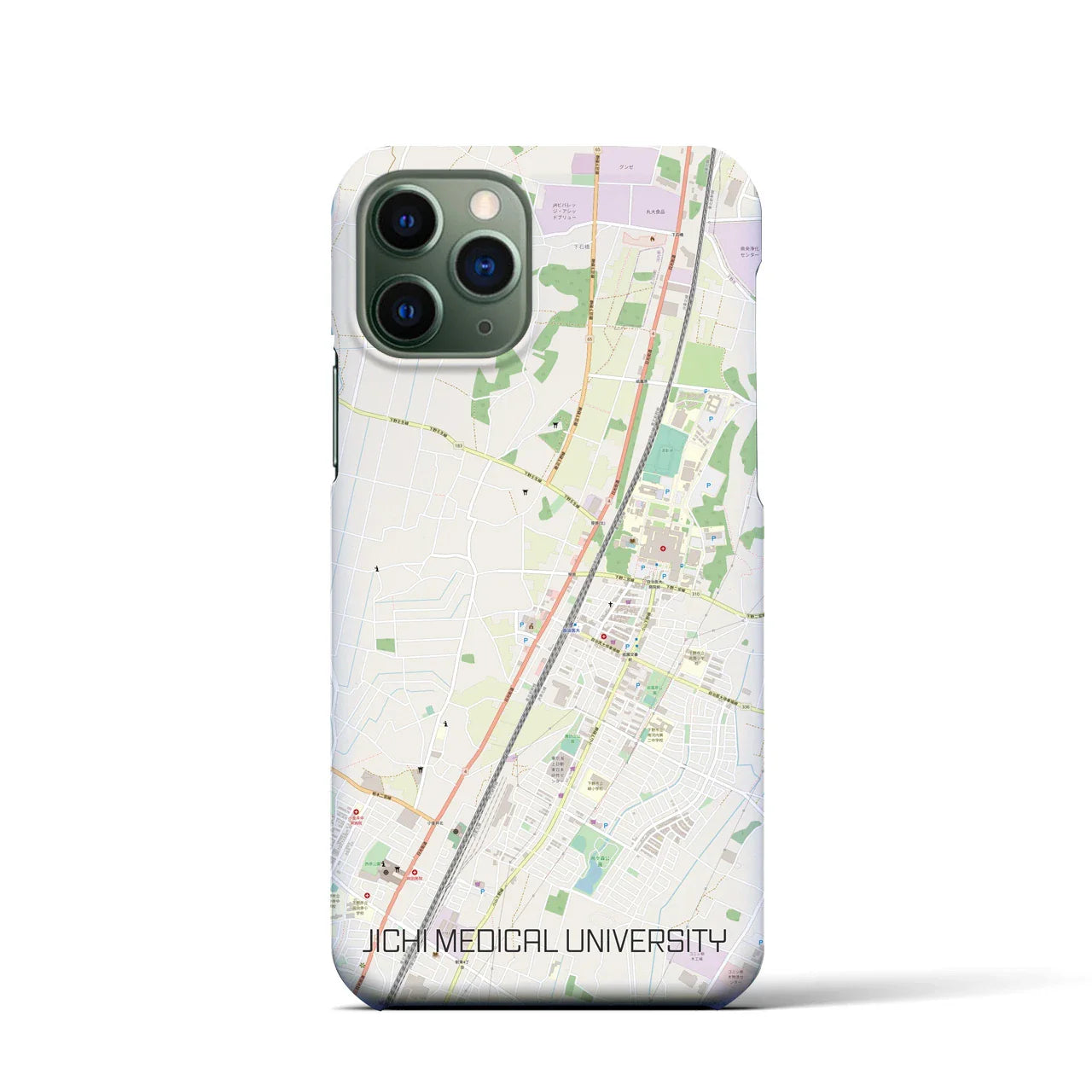 【自治医大(栃木県)】地図柄iPhoneケース(バックカバータイプ)