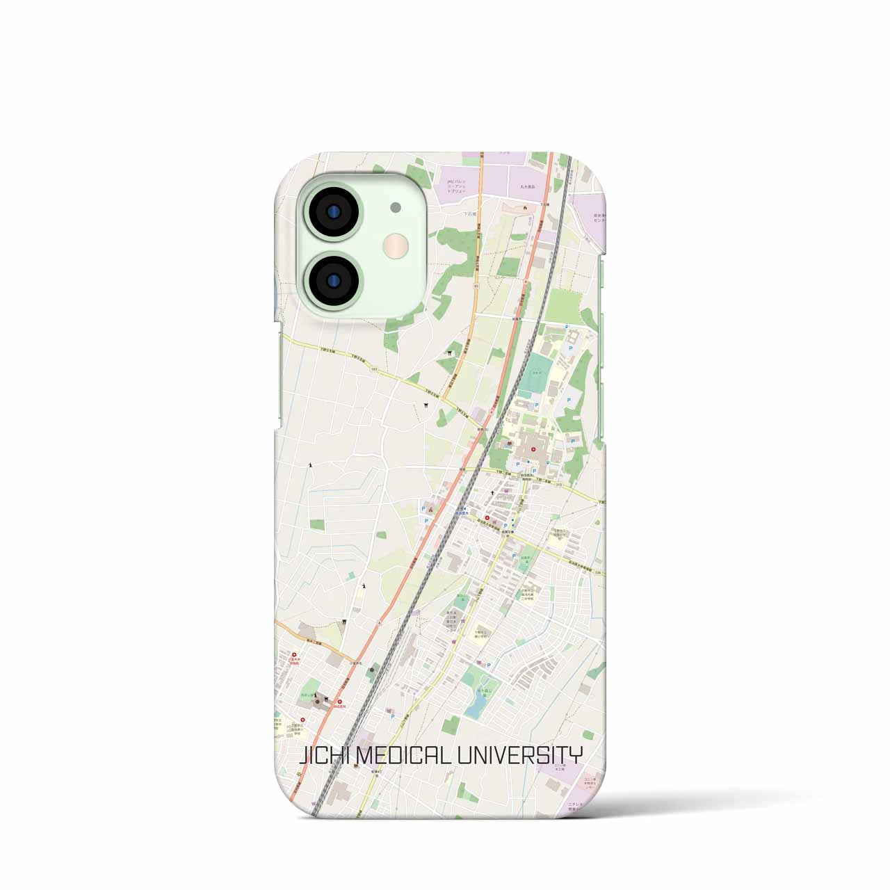 【自治医大(栃木県)】地図柄iPhoneケース(バックカバータイプ)