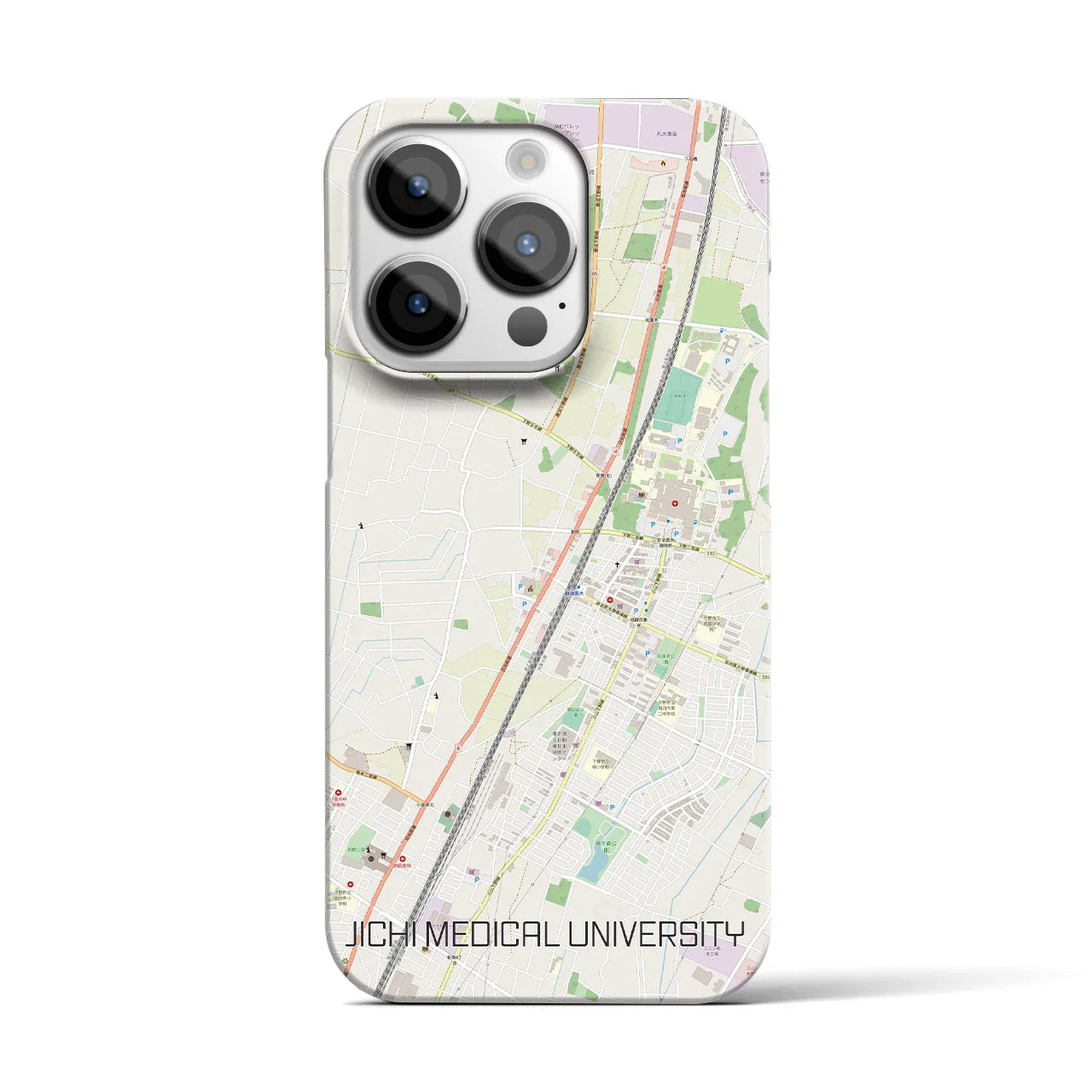 【自治医大(栃木県)】地図柄iPhoneケース(バックカバータイプ)