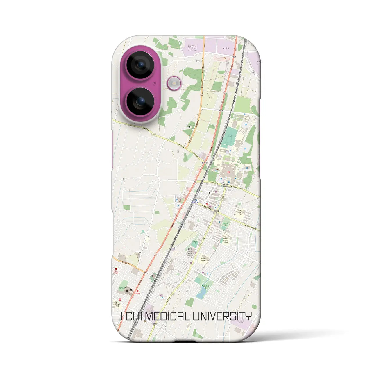 【自治医大(栃木県)】地図柄iPhoneケース(バックカバータイプ)
