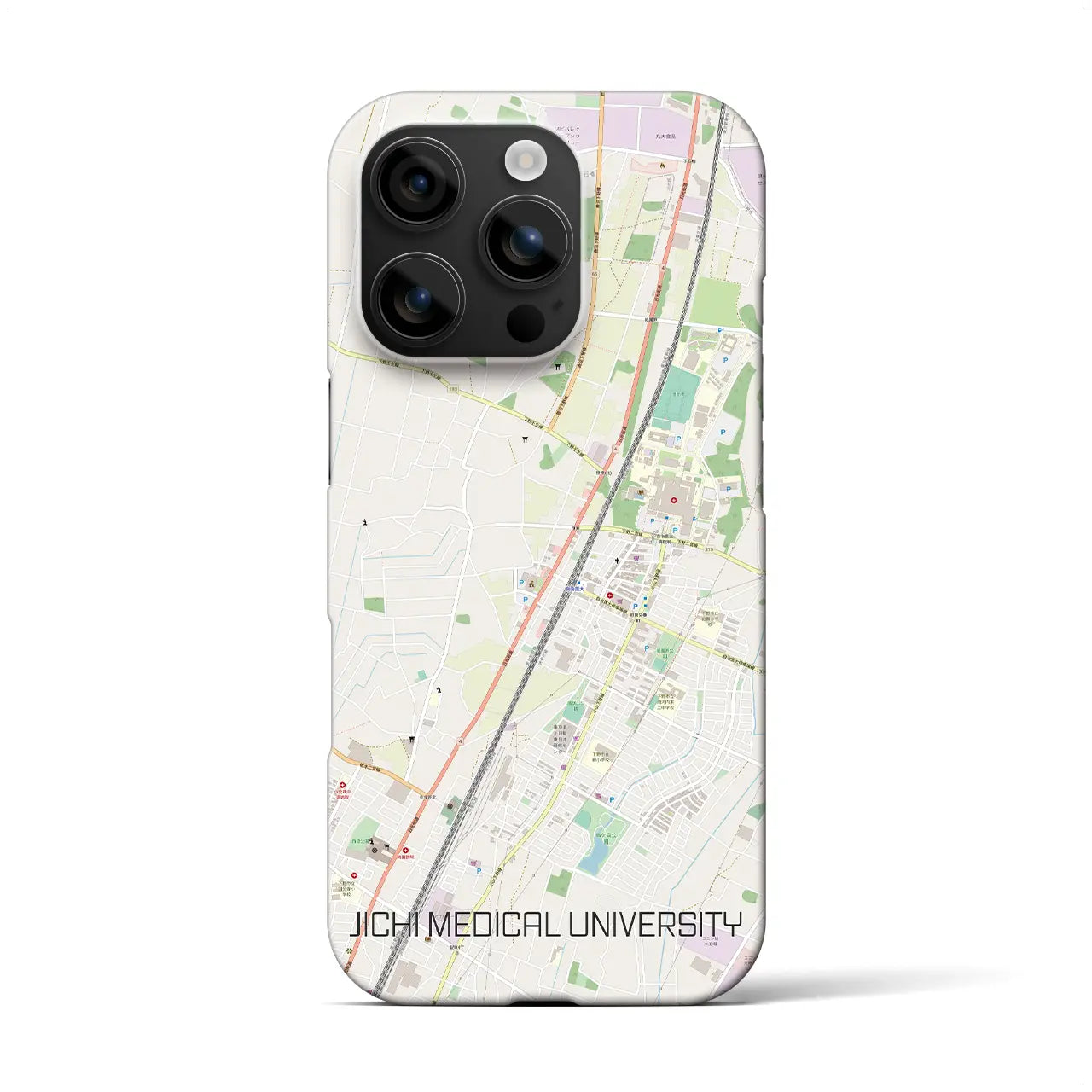 【自治医大(栃木県)】地図柄iPhoneケース(バックカバータイプ)