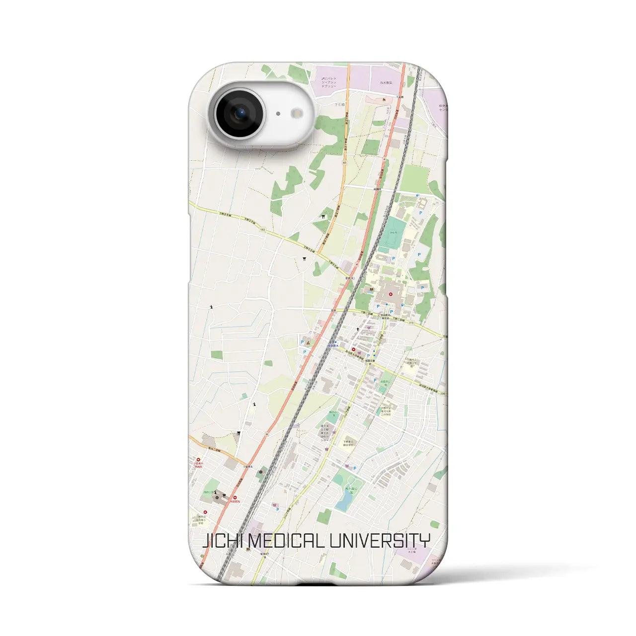 【自治医大(栃木県)】地図柄iPhoneケース(バックカバータイプ)