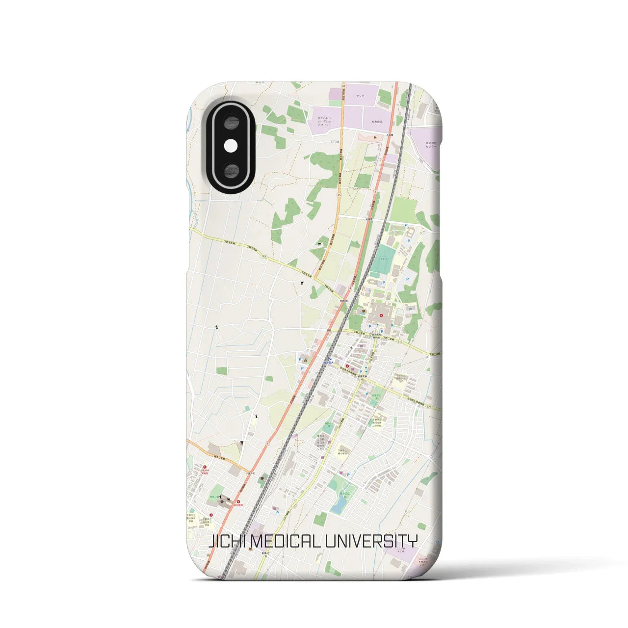【自治医大(栃木県)】地図柄iPhoneケース(バックカバータイプ)