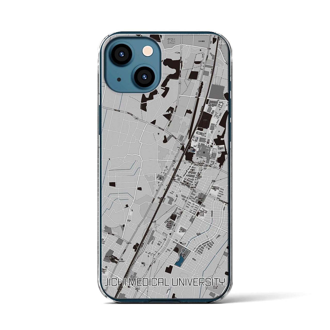 【自治医大(栃木県)】地図柄iPhoneケース(クリアタイプ)