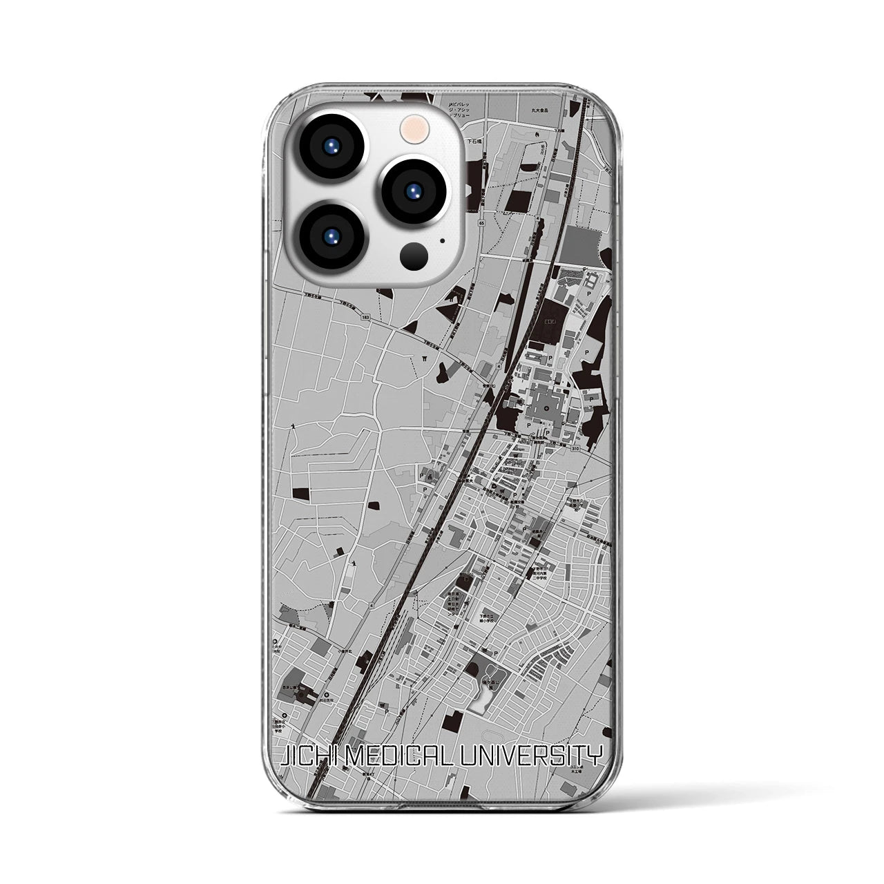 【自治医大(栃木県)】地図柄iPhoneケース(クリアタイプ)