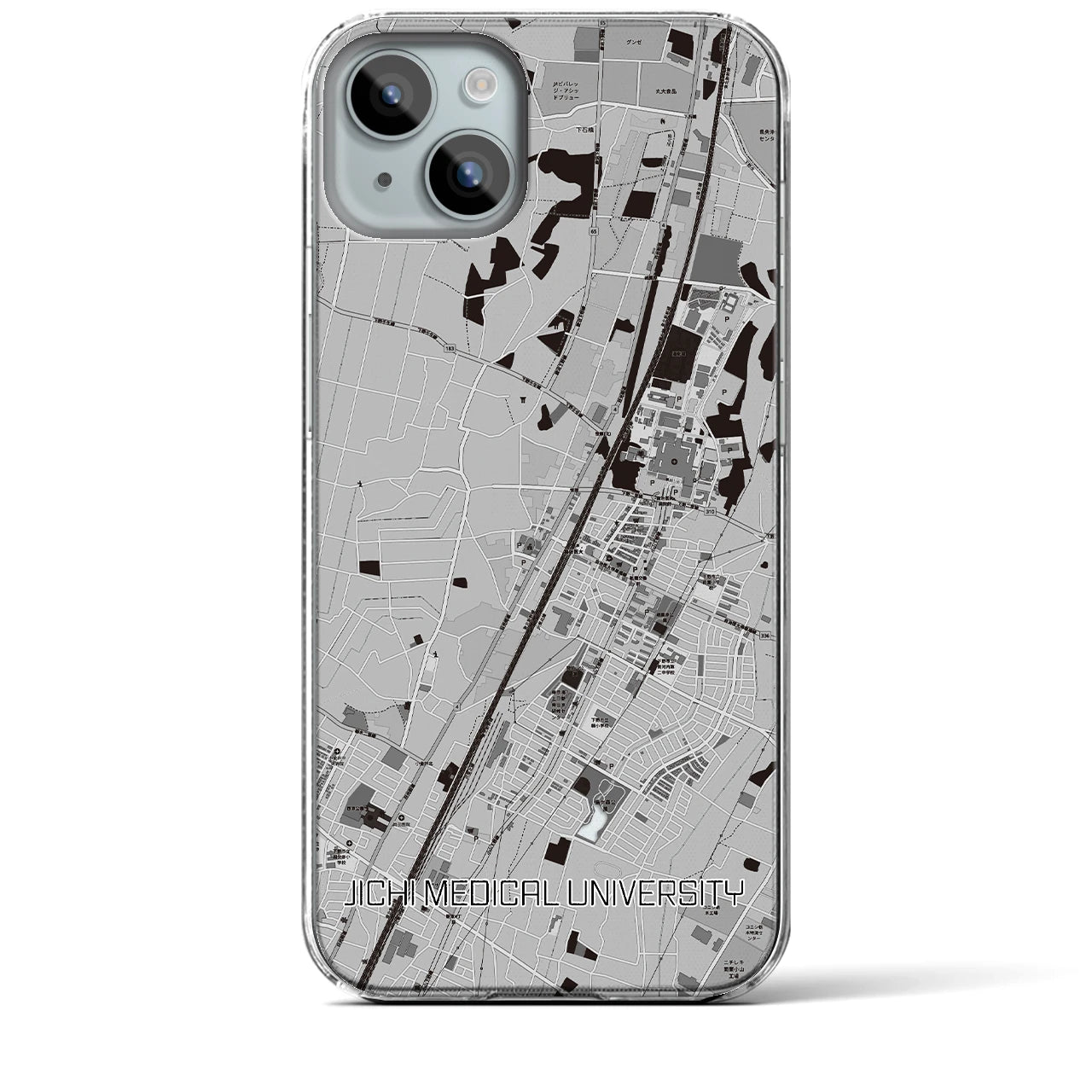 【自治医大(栃木県)】地図柄iPhoneケース(クリアタイプ)
