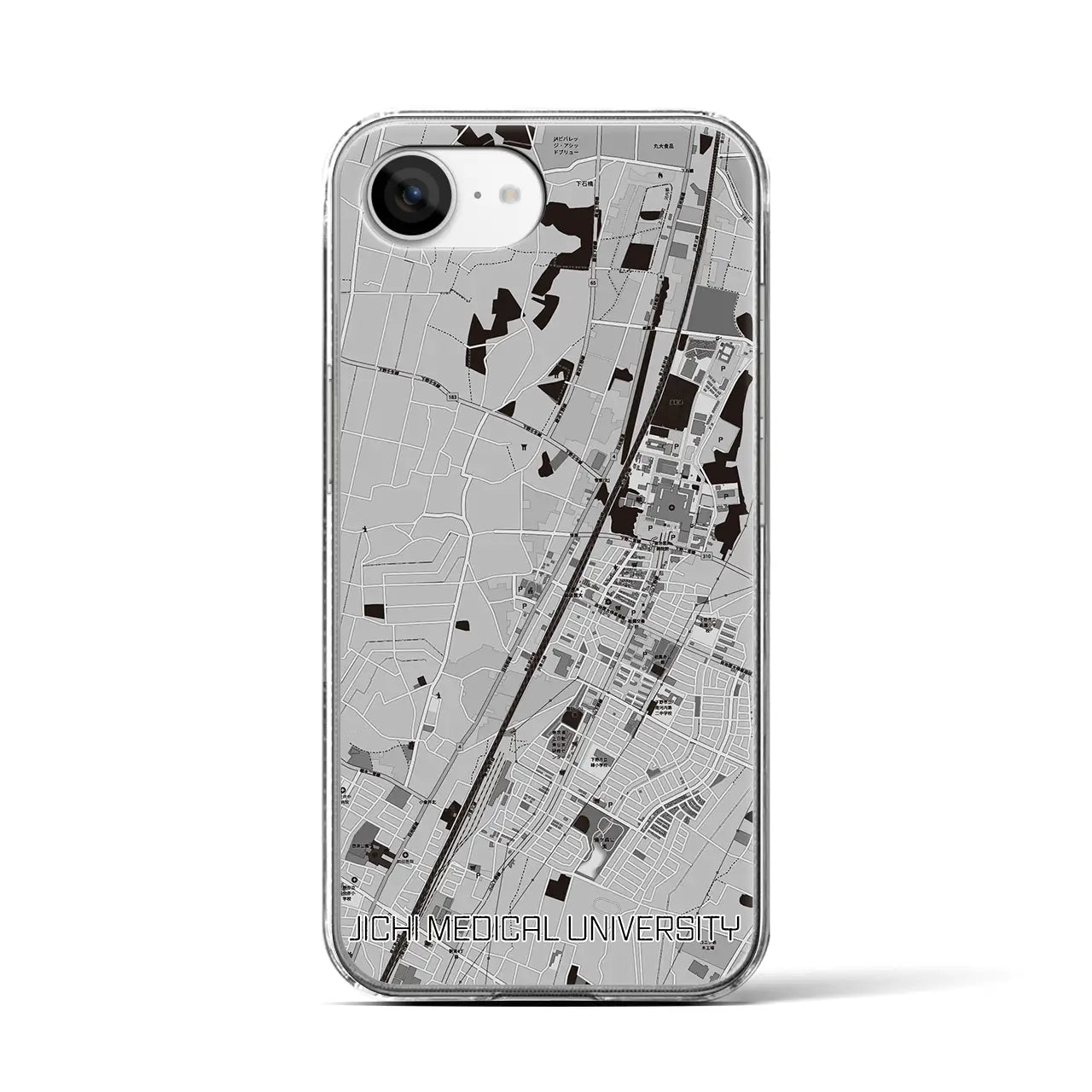 【自治医大(栃木県)】地図柄iPhoneケース(クリアタイプ)