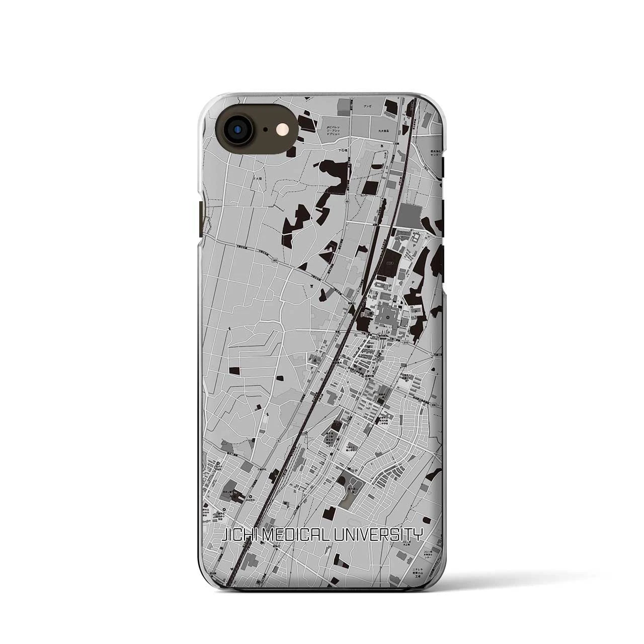 【自治医大(栃木県)】地図柄iPhoneケース(クリアタイプ)