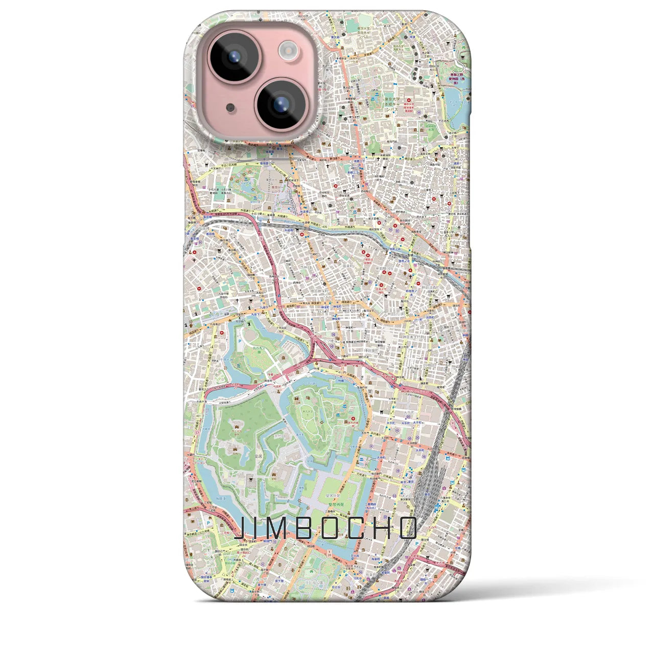 【神保町(東京都)】地図柄iPhoneケース(バックカバータイプ)
