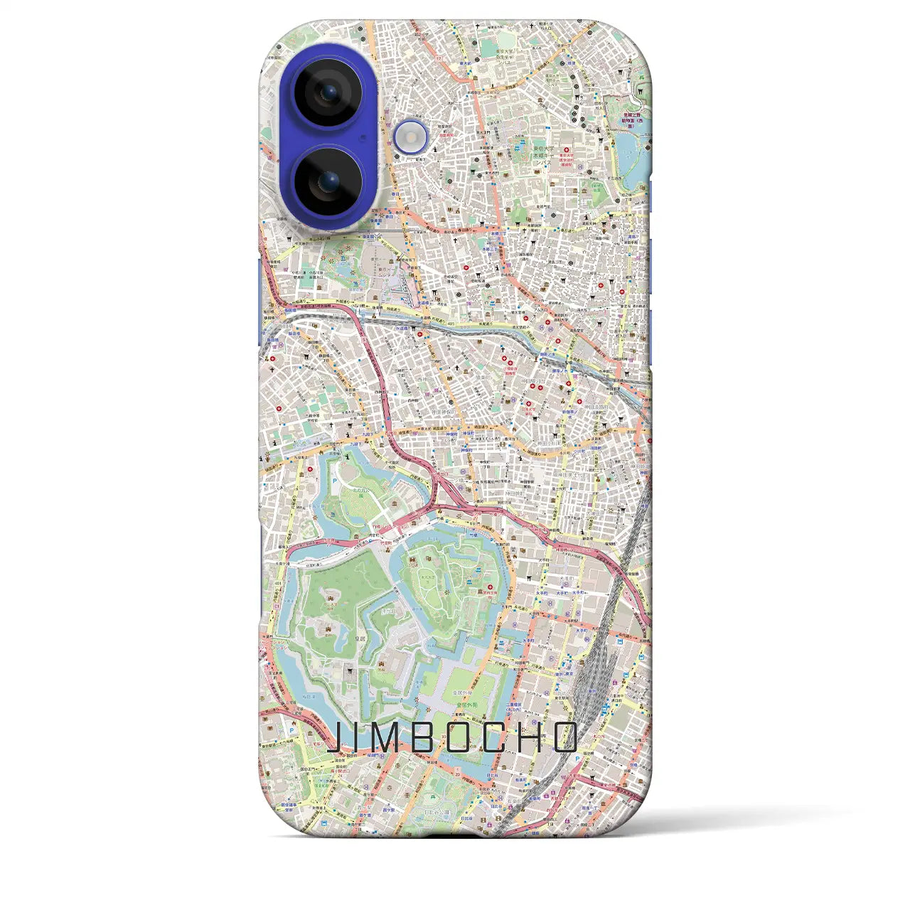 【神保町(東京都)】地図柄iPhoneケース(バックカバータイプ)ナチュラル・iPhone 16 Pro Max 用