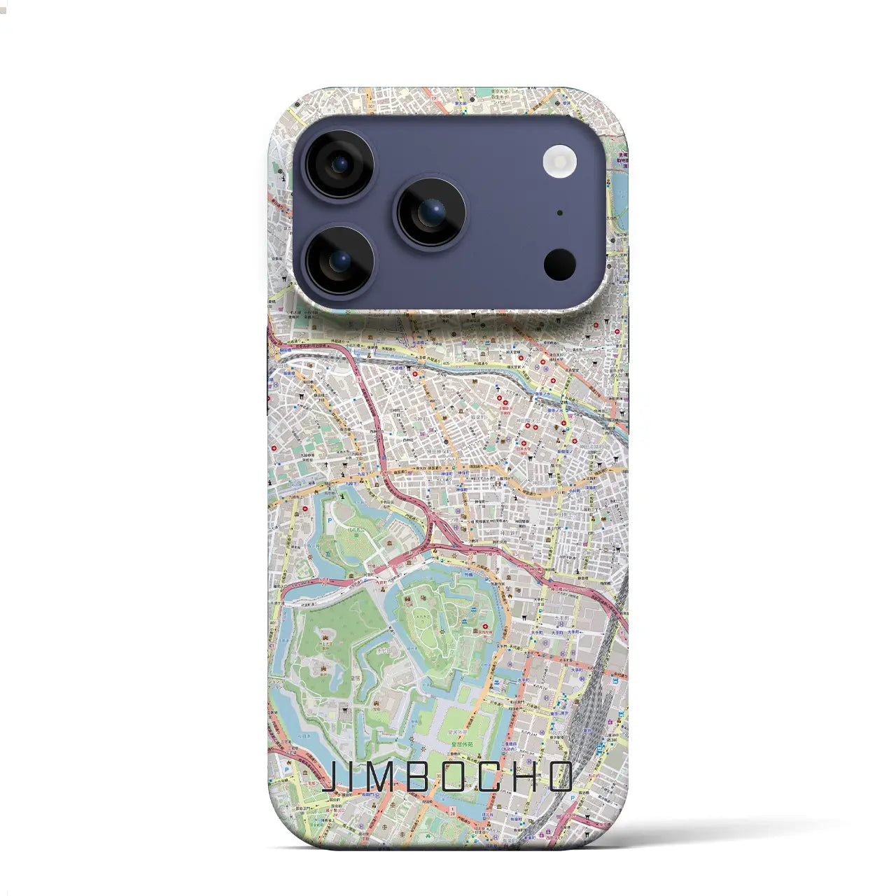 【神保町(東京都)】地図柄iPhoneケース(バックカバータイプ)ブラック・iPhone 17 Pro Max 用