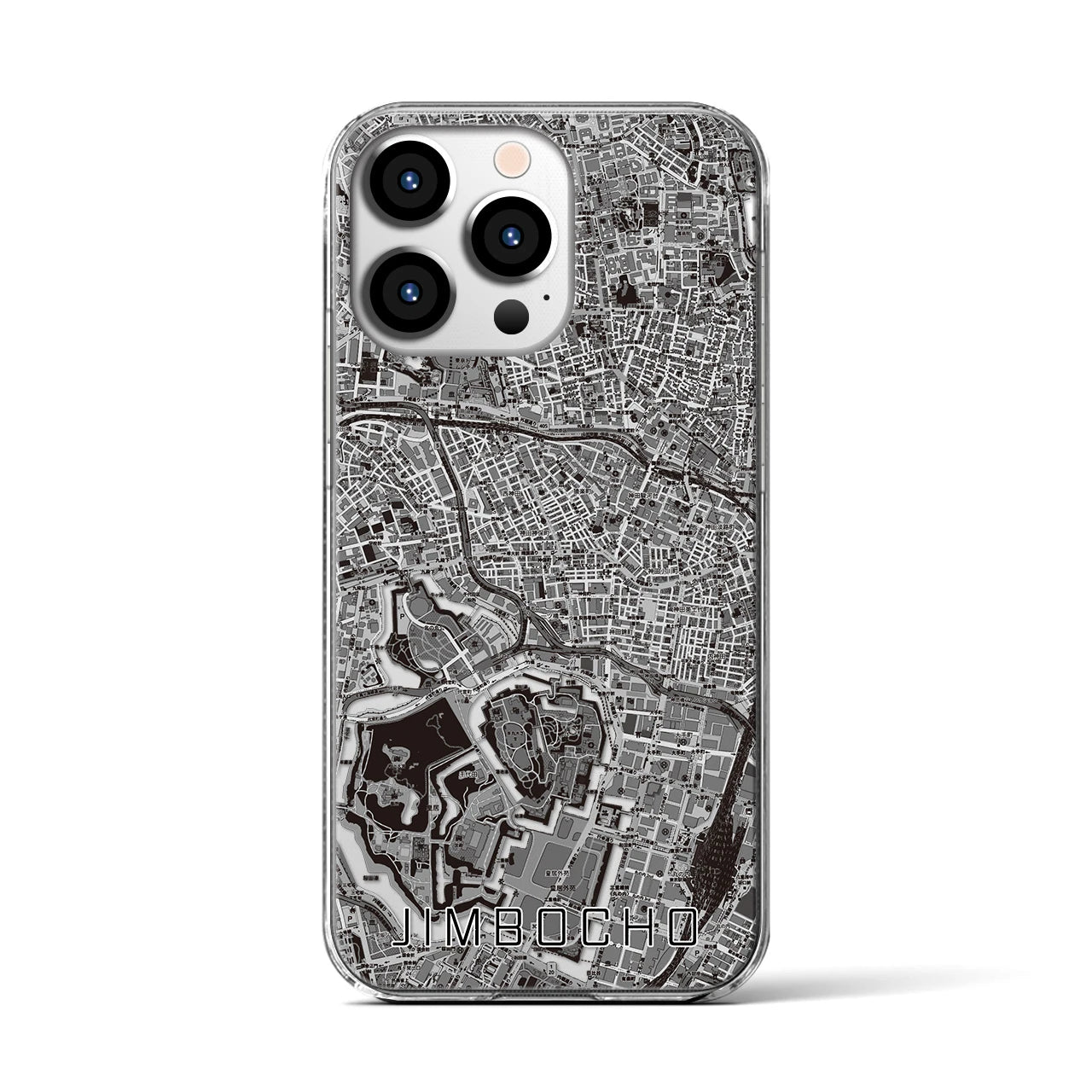 【神保町(東京都)】地図柄iPhoneケース(クリアタイプ)