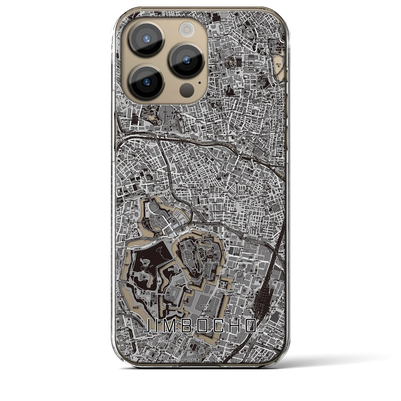 【神保町(東京都)】地図柄iPhoneケース(クリアタイプ)